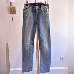 Hudson Mid-Rise Nico Cigarette Straight Ankle Denim Blue Jeans- Size 23